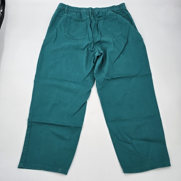 Woman Within Jeans Women’s 22WP Teal Denim Wide Leg Pants - Picture 3 of 8